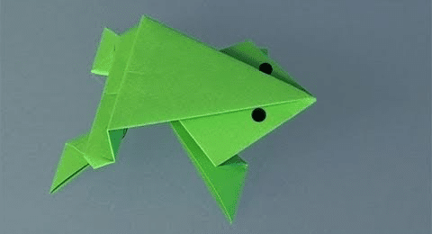 rana saltarina origami